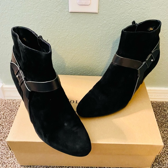 Cole Haan NikeAir Black Suede Calico Booties - Picture 6 of 17